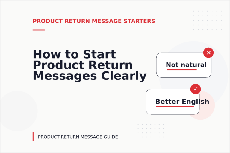 How to Start Product Return Messages Clearly