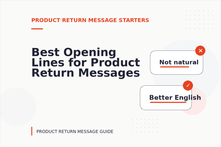 Best Opening Lines for Product Return Messages