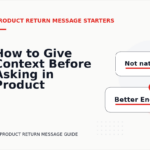 How to Give Context Before Asking in Product Return Message English