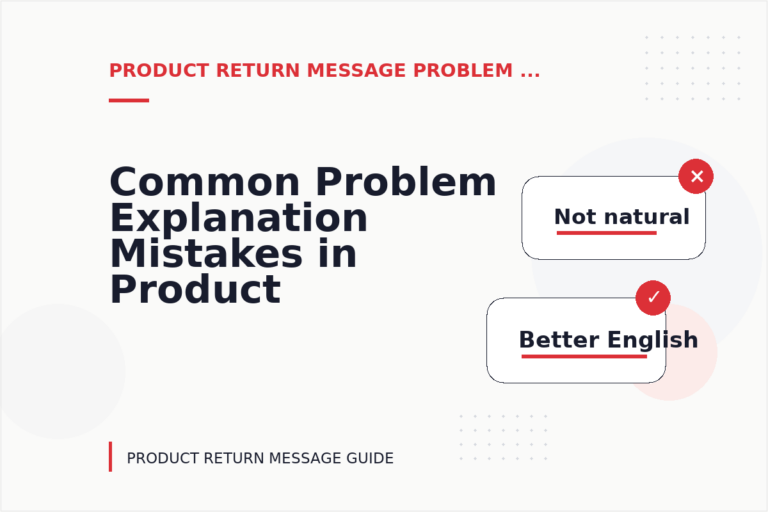 Common Problem Explanation Mistakes in Product Return Message English