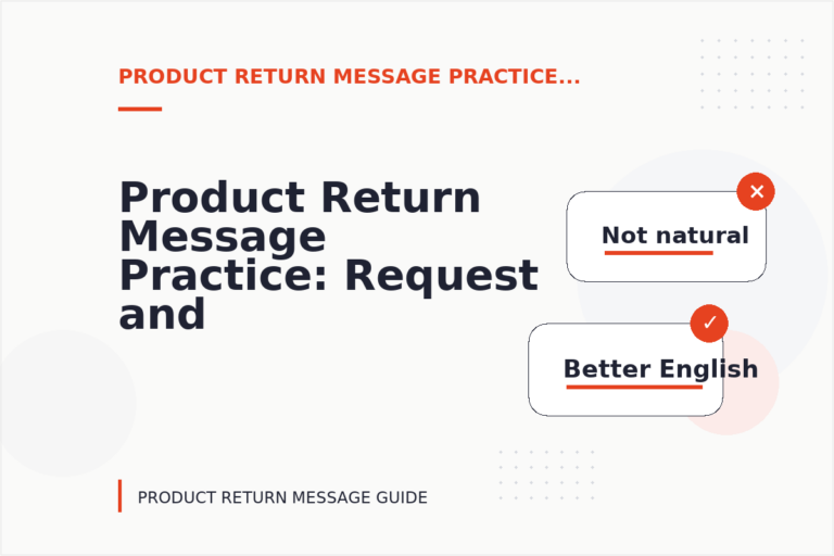 Product Return Message Practice: Request and Reply Examples