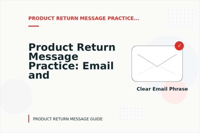 Product Return Message Practice: Email and Message Examples